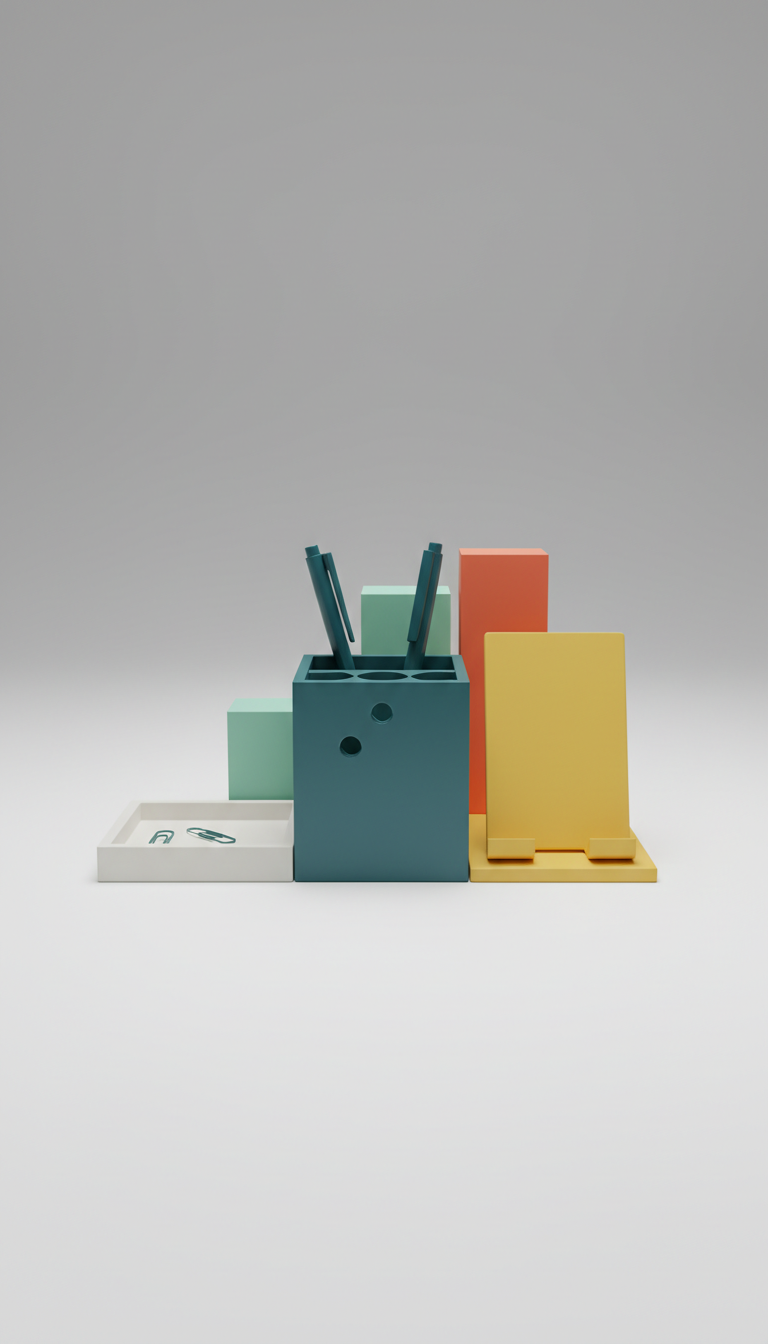 Kit organisateur de bureau géométrique